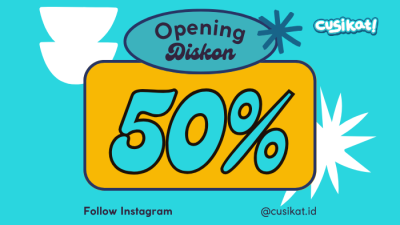 GRAND OPENING PROMO – Diskon 50%