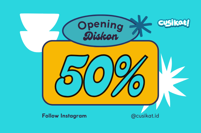 GRAND OPENING PROMO – Diskon 50%