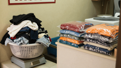 Laundry kiloan vs laundry satuan premium.