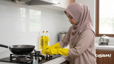 Cara Bersihkan Dapur Berminyak dalam 30 Menit