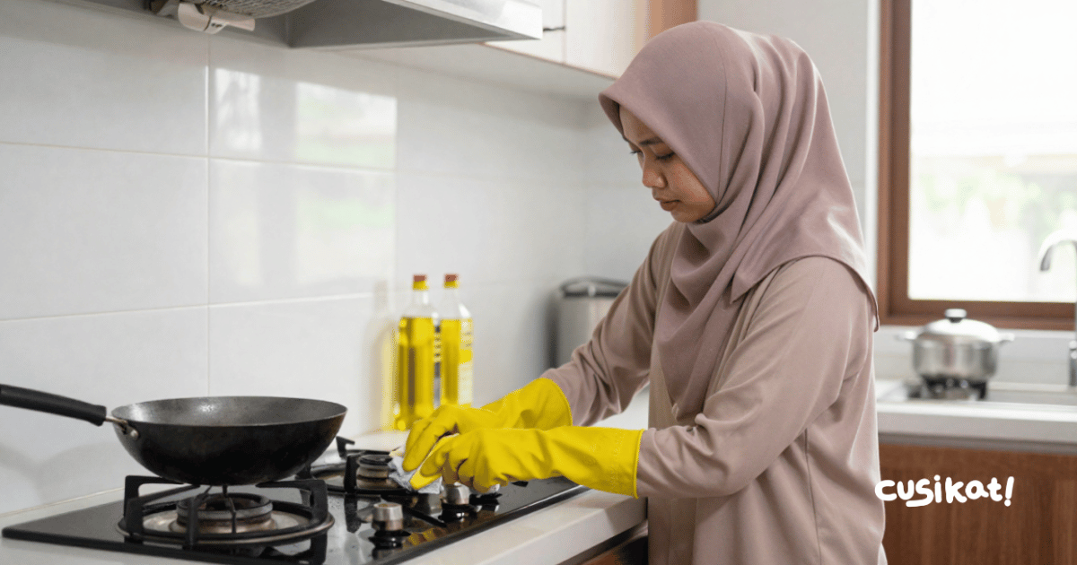 Cara Bersihkan Dapur Berminyak dalam 30 Menit